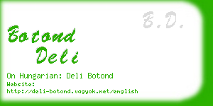 botond deli business card